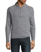 Brooks Brothers Red Fleece Quarter Zip Fur Sweater