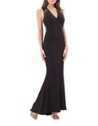 Js Collections Ottoman V-neck Sleeveless Gown