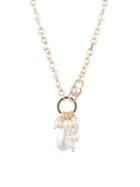 Carolee Sara Goldtone, 6mm Freshwater Pearl & Faux Pearl Charm Pendant Necklace