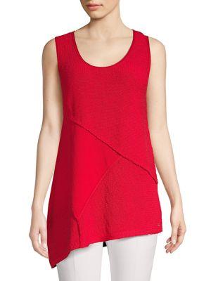 Donna Karan Asymmetrical Cotton Blend Top