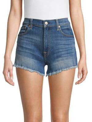 7 For All Mankind Faded Cut-off Shorts