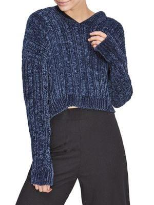 Miss Selfridge Chenille Knitted Hoodie