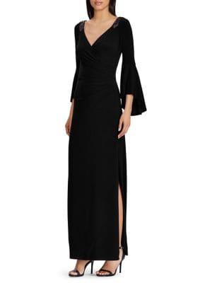 Lauren Ralph Lauren Jersey Bell-sleeve Gown