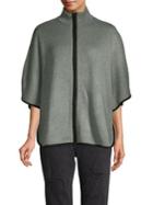 Anne Klein Contrast Cape-sleeve Top