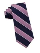 Black Brown Textured Stripe Silk Tie