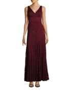 Vera Wang V-neck Lace Gown