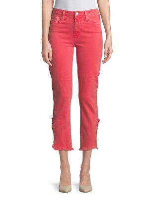 Paige Hoxton Vented Straight Ankle Jeans