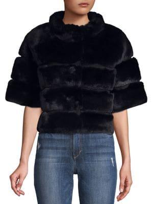 Diana Rosh Rabbit Fur Short Sleeve Vest