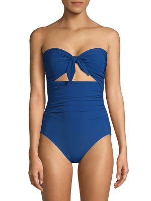 Kate Spade New York Tie Bandeau One-piece Swimsuit