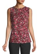 Karl Lagerfeld Paris Ditsy Floral Sleeveless Top