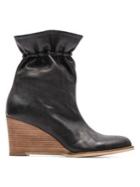 Andre Assous Sol Leather Wedge Booties