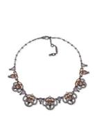 Jenny Packham Multi-colored Crystal And Hematite Frontal Necklace