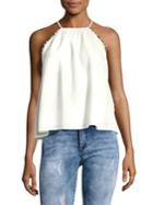 Design Lab Pom-pom Halterneck Top