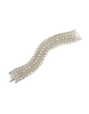 Carolee Glass Ceiling Crystal Drama Flex Bracelet
