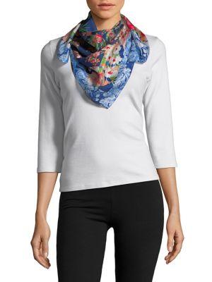 Echo Mixed Floral Square Silk Scarf