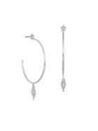 Karl Lagerfeld Mini Rocky Multi-charm Hoop Earrings