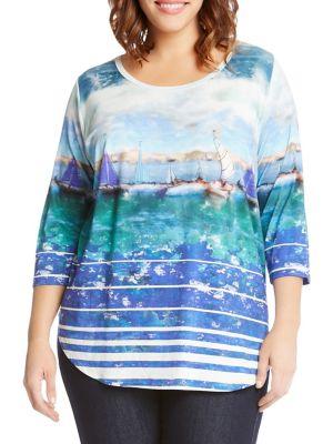 Karen Kane Ocean View Top