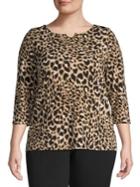 Calvin Klein Wild-print Long-sleeve Top