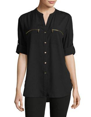 Calvin Klein Rolled-up Sleeves Blouse