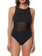 Bleu By Rod Beattie Get In Line High-neck One-piece Swimsuit