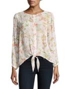 Highline Collective Floral Tie-front Blouse