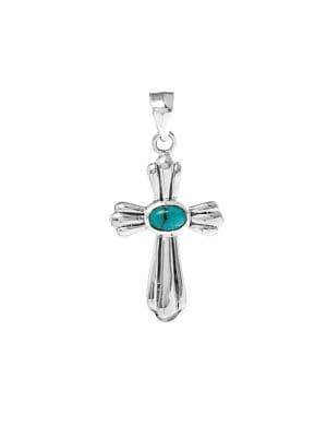 Lord & Taylor 925 Sterling Silver Beveled Cross Pendant