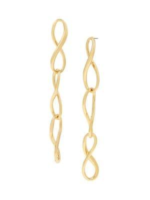 Robert Lee Morris The Editorial Goldtone Infinity Link Drop Earrings