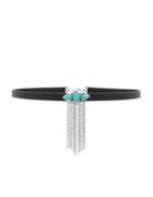 Lord & Taylor Leather & Sterling Silver Choker Necklace