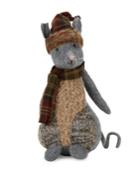 Glucksteinhome Holiday Charms Sitting Stuffed Mouse Decor