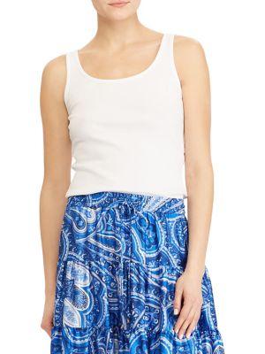 Lauren Ralph Lauren Ribbed Stretch Tank Top