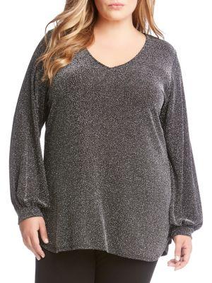 Karen Kane Plus Classic Blouson-sleeve Top