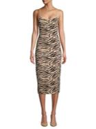 Finders Keepers Tiger Stripes Cotton-blend Midi Dress