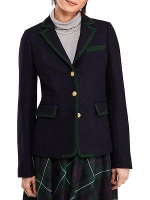 Brooks Brothers Red Fleece Wool Tipping Blazer