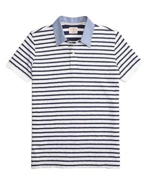 Brooks Brothers Red Fleece Stripe Contrast-collar Cotton Polo