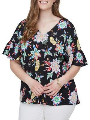 Junarose Plus Nazaria Short-sleeve Blouse