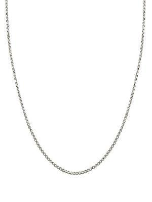 Lord & Taylor Sterling Silver Thin Box Chain Necklace