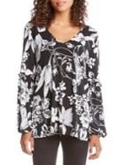 Karen Kane Floral-print V-neck Top