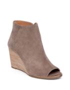 Lucky Brand Leather Open-toe Booties
