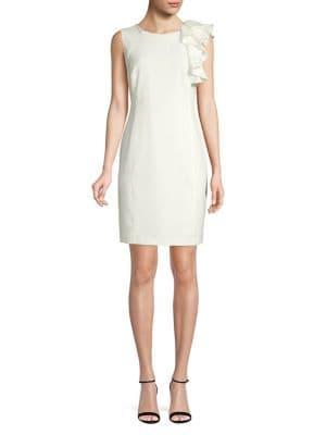 Calvin Klein Petite Ruffle Sheath Dress