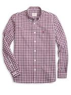 Brooks Brothers Red Fleece Gingham Broadcloth Button-down Shirt