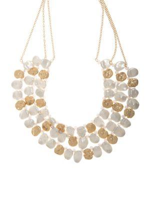 Lonna & Lilly Faux Pearl And Crystal Triple-strand Necklace
