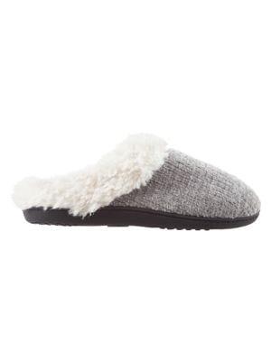 Isotoner Quinn Faux Fur-trim Clog Slippers