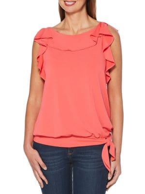 Rafaella Ruffle Tie-hem Top