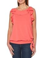 Rafaella Ruffle Tie-hem Top