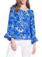 Tracy Reese Flounced Printed Top