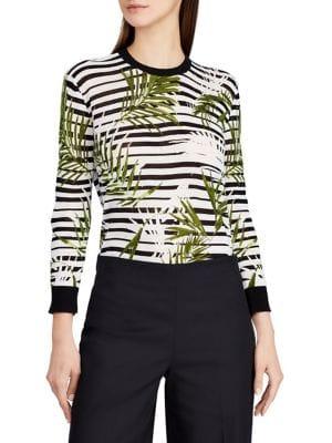 Lauren Ralph Lauren Palm-stripe Sweater