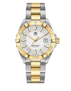 Tag Heuer Aquaracer Yellow Goldplated And Fine-brushed Steel Bracelet Watch, Way1120bb0930