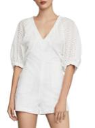 Bcbgmaxazria Perforated Cotton Blend Romper