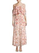 Bb Dakota Floral Ruffled Maxi Dress