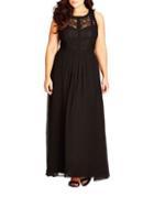 City Chic Plus Lace A-line Gown